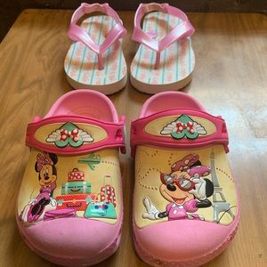 Childrens minnie mouse crocs size 4/5